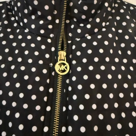 Michael Kors Black and White Polka Dot Vest - Picture 2 of 2